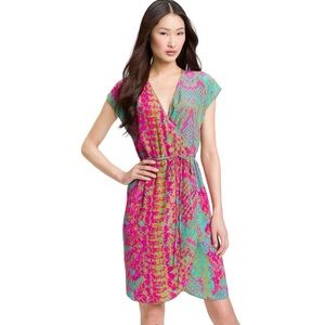 Presley Skye Snake Print Silk Crêpe de Chine Dress